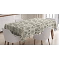 thumbnail image 1 of Ambesonne Dahlia Tablecloth Rectangular Table Cover, Vintage Garden Design, 60"x90", Beige Dark Green, 1 of 4
