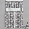 thumbnail image 1 of Ambesonne Dahlia Valance & Curtain, Blooms Beauty Herbs Floral, 55"x36", Grey Black and Coconut, 1 of 7
