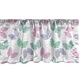 thumbnail image 1 of Ambesonne Dahlia Window Valance, Colorful Soft Tone Butterfly, 54" X 18", Pink Ceil Blue, 1 of 3