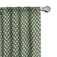 thumbnail image 1 of Ambesonne Daisy Window Curtains, Natural Camomile Flower Motif, Each 28" W x 63" L, Emerald Yellow and White, 1 of 4