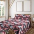 thumbnail image 1 of Ambesonne Daisy Fitted & Flat Sheet with Shams 4 Pcs Set, Springtime Chamomile Pattern, Queen, Pastel Pink and Sea Blue, 1 of 5