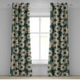thumbnail image 1 of Ambesonne Daisy Pattern Grommet Curtain, Summer Chamomile Art, 50"x120", Peach Hunter Green, 1 of 1