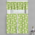thumbnail image 1 of Ambesonne Daisy Valance & Curtain, Chamomile Bloom on Pale Green, 55"x30", Pale Green Off White, 1 of 1