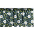 thumbnail image 1 of Ambesonne Daisy Window Valance, Natural Style Ornament, 54" X 12", Petrol Blue White, 1 of 3