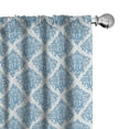 thumbnail image 1 of Ambesonne Damask 4-Panel Curtains, Classic Royal Vintage Swirls, 56"x95", Pale Grey and Sea Blue, 1 of 1