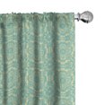 thumbnail image 1 of Ambesonne Damask Window Curtains, Modernized Antique Damask, Each 28" W x 95" L, Pale Teal and Cream, 1 of 4