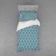 thumbnail image 1 of Ambesonne Damask Bedding Set 3 Pcs, Blue Floral Pattern, Twin, Blue White, 1 of 3