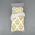 thumbnail image 1 of Ambesonne Damask Bedding Set 3 Pcs, Victorian Classical Lovers, Twin, Yellow and White, 1 of 3