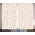thumbnail image 1 of Ambesonne Damask Curtains 2 Panel Set, Classical Retro Nature, 108" x 63", Cream Tan, 1 of 3