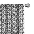 thumbnail image 1 of Ambesonne Damask Curtains, Black and White Baroque, Pair of 28"x95", Black White, 1 of 5