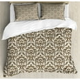 thumbnail image 1 of Ambesonne Damask Duvet Cover Set, Antique Victorian Floral, King, Army Green Cream, 1 of 6