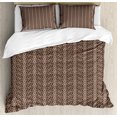 thumbnail image 1 of Ambesonne Damask Duvet Cover Sets, Classic Baroque Medieval, 2-King, Rose Brown, 1 of 7