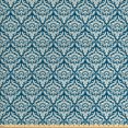 thumbnail image 1 of Ambesonne Damask Fabric by the Yard Upholstery, Blue Floral Pattern Print, 3 Yards, White Blue, 1 of 4