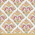 thumbnail image 1 of Ambesonne Damask Fabric by the Yard Upholstery, Colorful Vintage Floral Art, 2 Yards, Apricot Mauve Taupe White, 1 of 1