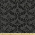 thumbnail image 1 of Ambesonne Damask Fabric by the Yard Upholstery, Floral Boho Neutral Simple, 10 Yards, Charcoal Grey Grey Teal, 1 of 1