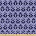 thumbnail image 1 of Ambesonne Damask Fabric by the Yard Upholstery, Flower Petal-Like Shapes, 1 Yard, Lavender and Dark Purple, 1 of 1