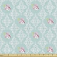 thumbnail image 1 of Ambesonne Damask Fabric by the Yard Upholstery, Intricate Pastel Flowers, 2 Yards, Blue Grey Multicolor, 1 of 5