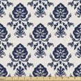 thumbnail image 1 of Ambesonne Damask Fabric by the Yard Upholstery, Monochromatic Nostalgic Art, 1 Yard, Eggshell Violet Blue, 1 of 5
