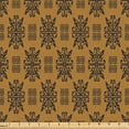 thumbnail image 1 of Ambesonne Damask Fabric by the Yard Upholstery, Renaissance Earthy Motifs, 2 Yards, Caramel Charcoal Grey, 1 of 1