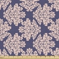 thumbnail image 1 of Ambesonne Damask Fabric by the Yard Upholstery, Soft Blooming Pastel Damask, 10 Yards, Dark Indigo and Pale Rose, 1 of 5