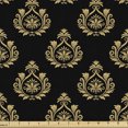 thumbnail image 1 of Ambesonne Damask Fabric by the Yard Upholstery, Victorian Renaissance Rococo, 5 Yards, Camel and Black, 1 of 5