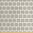 thumbnail image 1 of Ambesonne Damask Fabric by the Yard Upholstery, Vintage Round Baroque, 5 Yards, Taupe White, 1 of 4