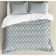 thumbnail image 1 of Ambesonne Damask Grey Duvet Cover Set, Vintage Rococo, King, Blue Grey and Pale Taupe, 1 of 6