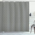 thumbnail image 1 of Ambesonne Damask Grey Shower Curtain, Abstract Oriental Grid, 69"Wx70"L, Dimgray and Grey Yellow, 1 of 4