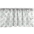 thumbnail image 1 of Ambesonne Damask Grey Window Valance, Floral Motif Polka Dots, 54" X 18", Pale Grey White, 1 of 3