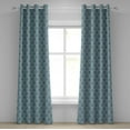 thumbnail image 1 of Ambesonne Damask Grommet Curtain, Blue Floral Pattern, 50" x 72", Blue White, 1 of 6