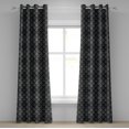 thumbnail image 1 of Ambesonne Damask Grommet Curtain, Classic Baroque Leaves, 50" x 108", Dark Brown and Blue Grey, 1 of 6