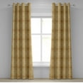 thumbnail image 1 of Ambesonne Damask Grommet Curtain, Classical Flower Design, 50" x 84", Mustard Amber, 1 of 6