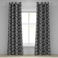 thumbnail image 1 of Ambesonne Damask Grommet Curtain, Flower Bouquets Bridal, 50" x 120", Dark Taupe White, 1 of 6