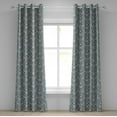 thumbnail image 1 of Ambesonne Damask Grommet Curtain, Leaves and Buds, 50" x 84", Cream Grey, 1 of 6