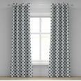 thumbnail image 1 of Ambesonne Damask Grommet Curtain, Royal Baroque Motifs, 50" x 108", Blue Black White, 1 of 6