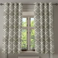 thumbnail image 1 of Ambesonne Damask Grommet Curtain, Swirl Motif, 50" x 54", Cream Black, 1 of 6