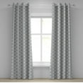 thumbnail image 1 of Ambesonne Damask Grommet Curtain, Victorian Oriental Retro, 50" x 96", Dimgray, 1 of 6