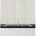 thumbnail image 1 of Ambesonne Damask Kitchen Curtains, Bridal Abstract Classic, 55"x39", Cream Beige, 1 of 2