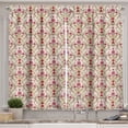 thumbnail image 1 of Ambesonne Damask Kitchen Curtains, Classical Vintage Floral, 55"x45", Multicolor, 1 of 3