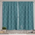 thumbnail image 1 of Ambesonne Damask Kitchen Curtains, Medieval Gothic Rococo, 55"x39", Petrol Blue, 1 of 3