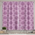 thumbnail image 1 of Ambesonne Damask Kitchen Curtains, Purple Curvy Ornaments Art, 55"x45", Pale Fuchsia Pale Mauve, 1 of 1
