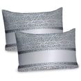 thumbnail image 1 of Ambesonne Damask Pillow Sham 2 Pack, Baroque Damask Curves, 36"x20", Grey Pale Grey, 1 of 3