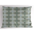 thumbnail image 1 of Ambesonne Damask Pillow Sham, Abstract Art Floral, 36" X 20", Blue and Taupe, 1 of 2