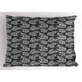 thumbnail image 1 of Ambesonne Damask Pillow Sham, Flower Bouquets Bridal, 26" X 20", Dark Taupe White, 1 of 2