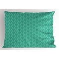 thumbnail image 1 of Ambesonne Damask Pillow Sham, Grunge Eastern Details, 26" X 20", Sea Green, 1 of 2