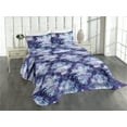 thumbnail image 1 of Ambesonne Damask Quilted Coverlet 2 Pcs, Victorian Vibe Cosmic Colors, Twin Size, Quartz Lavender and Ceil Blue, 1 of 4