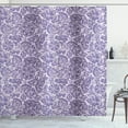 thumbnail image 1 of Ambesonne Damask Shower Curtain, Baroque Flower Bird Motifs, 69"Wx75"L, Lilac and Blue Violet, 1 of 4