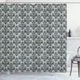 thumbnail image 1 of Ambesonne Damask Shower Curtain, Damask Shapes Motif, 69"Wx84"L, Teal Brown, 1 of 5