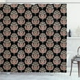 thumbnail image 1 of Ambesonne Damask Shower Curtain, Traditional Abstract, 69"Wx84"L, Black Cream Ruby, 1 of 2