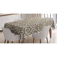 thumbnail image 1 of Ambesonne Damask Tablecloth Rectangular Table Cover, Antique Victorian Floral, 60"x84", Army Green Cream, 1 of 4